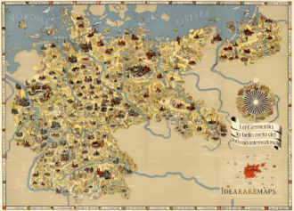 Il muro di Berlino in una carta della città del 1962 - Berlin - Idea Rare  Maps