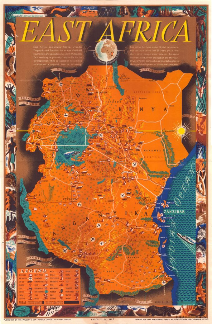 East Africa - Idea Rare Maps