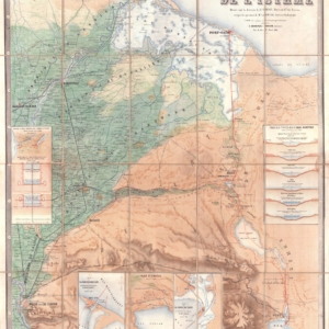 Compagnie universelle du canal maritime de Suez: carte de l’isthme dressée sous la direction de Mr. Voisin … et Mr. Larousse